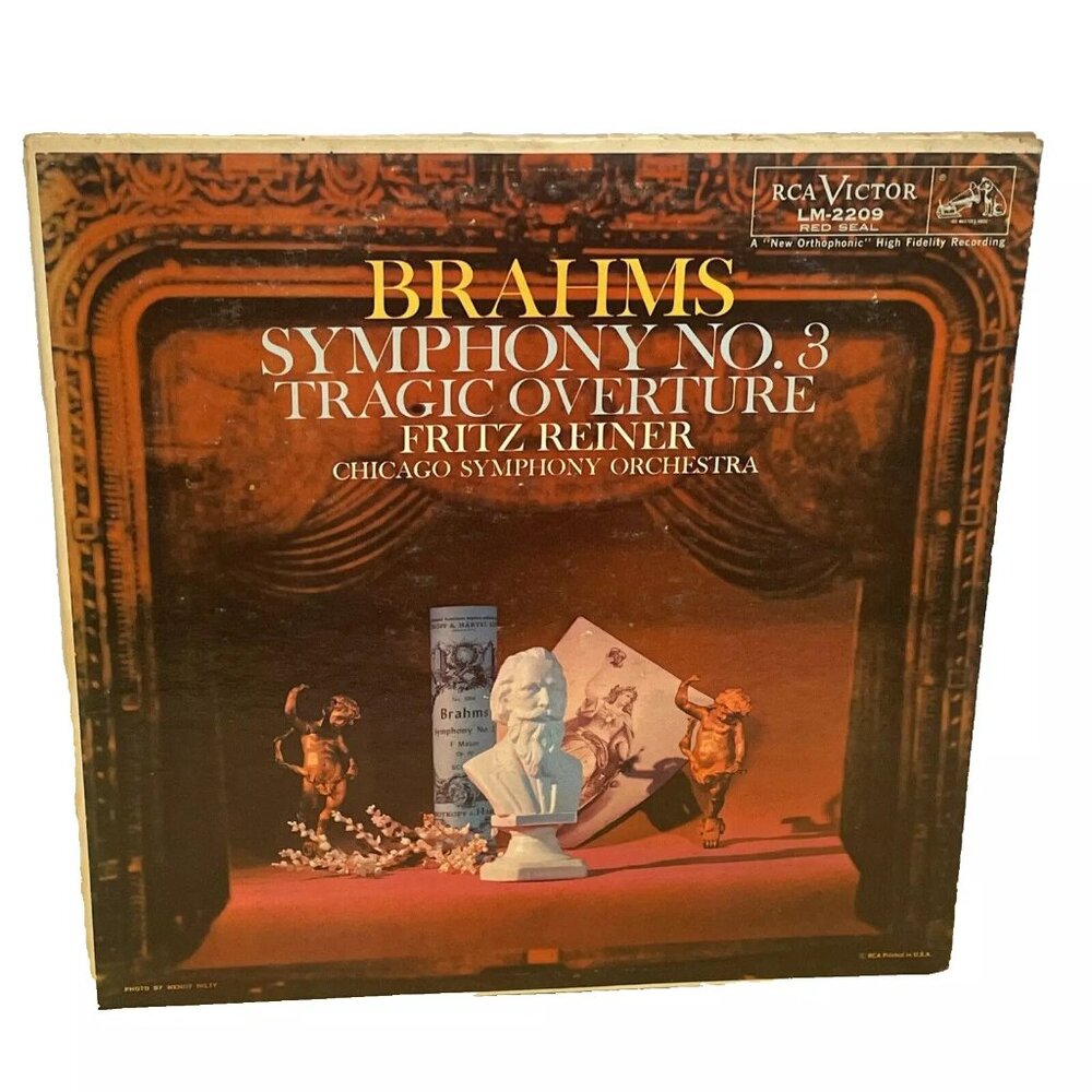 Symphony No. 3, Tragic Overture (Vinyl, 1958) RCA Victor Red Seal LM-2209 Good+